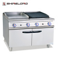 Economical European Barbecue Grill Commercial Hot Sale Free Standing Gas Griddle with Lava Rock with Cabinet